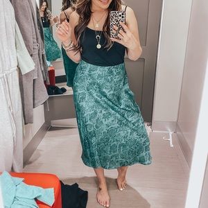 Snake print Midi Skirt